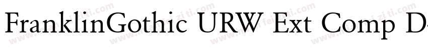FranklinGothic URW Ext Comp D字体转换